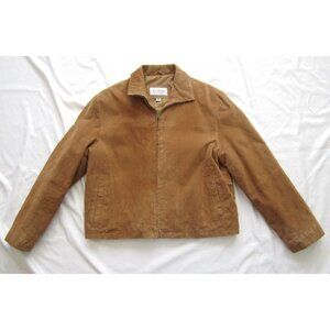 Women's Wilson Maxima Full Zip Leather Brown Jacket Size M